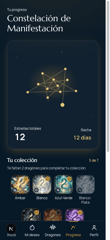 Pantalla de Progreso — tu Constelación